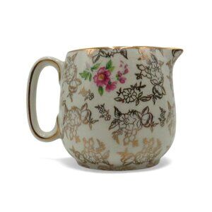 LORD NELSON Ware Floral Creamer Gold Detailing England Vintage